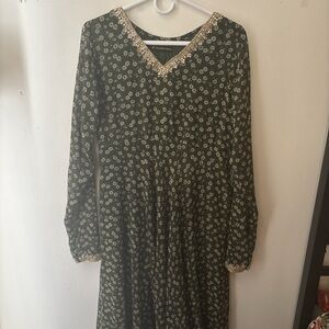 Floral Green Dress